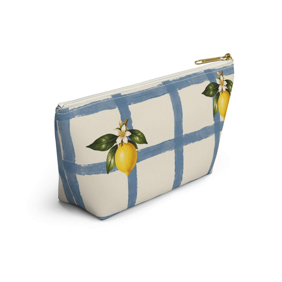 Lemon Gingham Everything Pouch