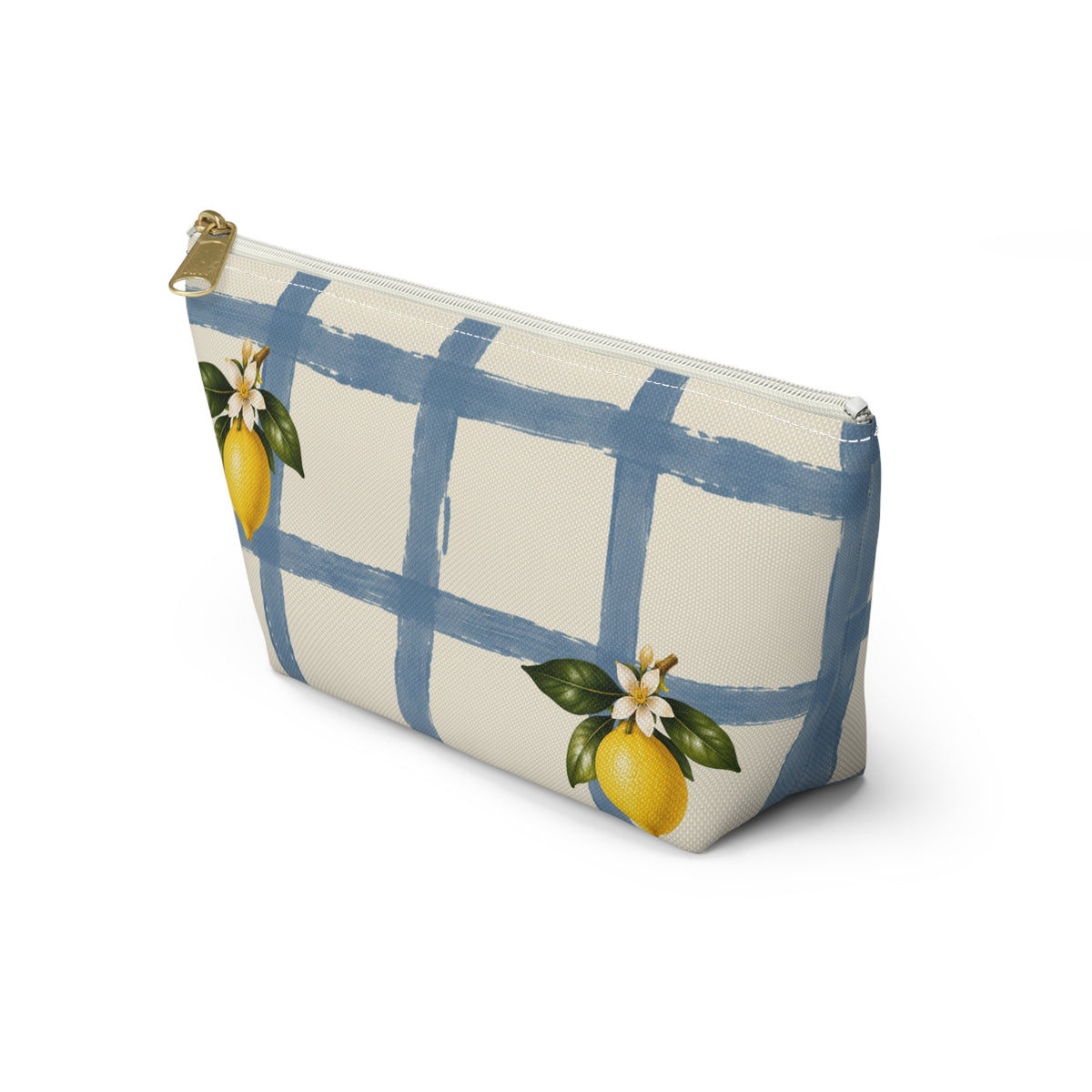 Lemon Gingham Everything Pouch