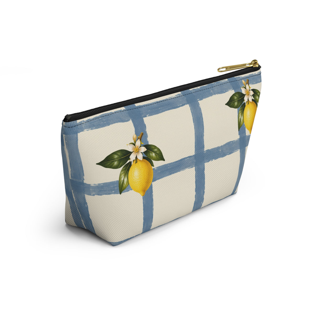 Lemon Gingham Everything Pouch