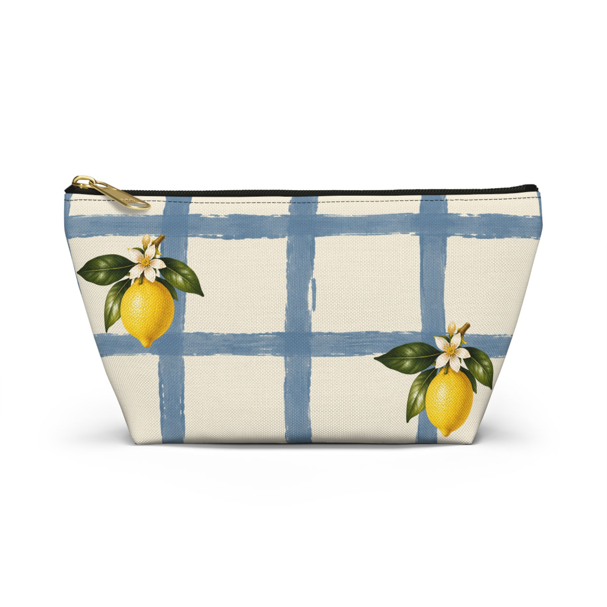 Lemon Gingham Everything Pouch