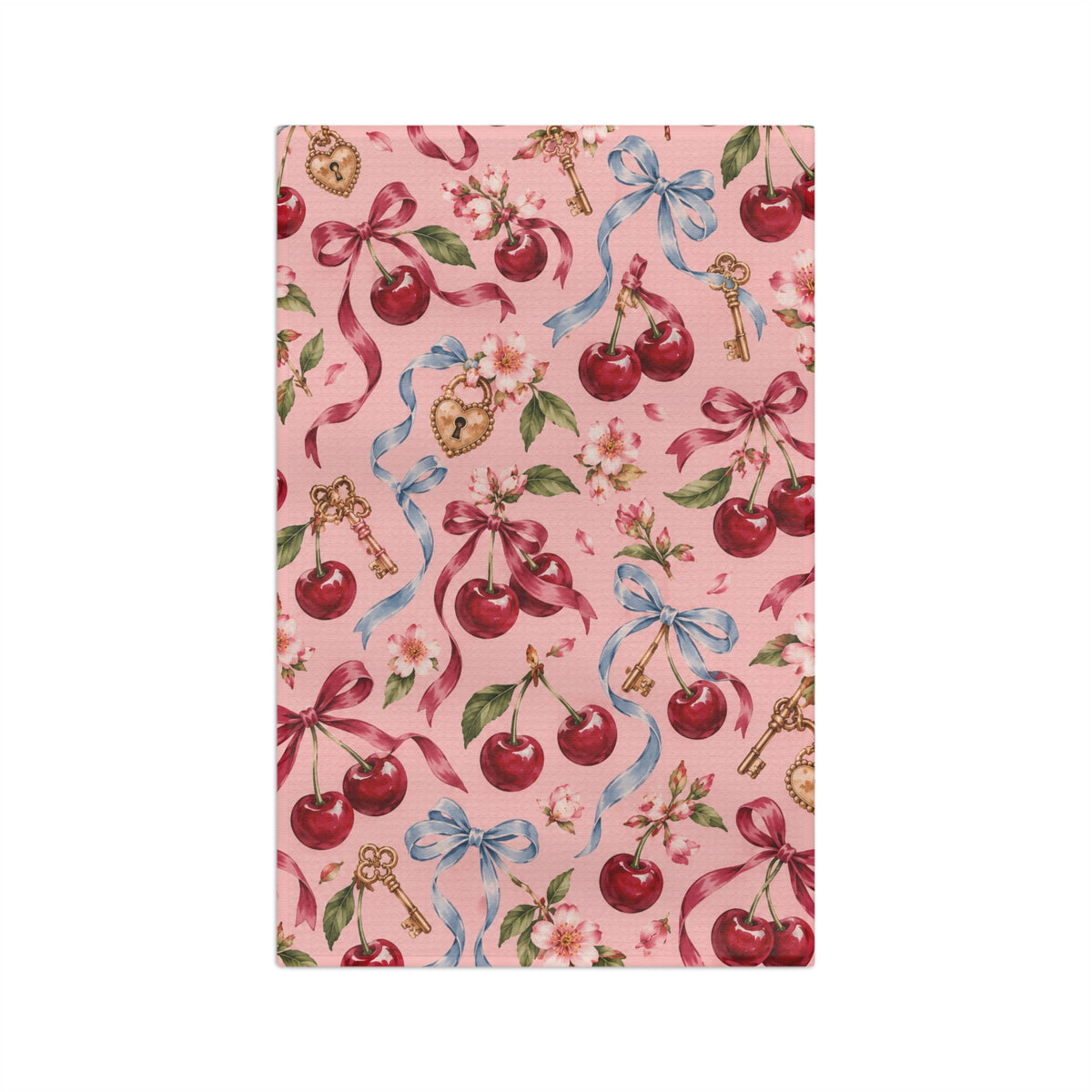 Clés & Cerises Tea Towel