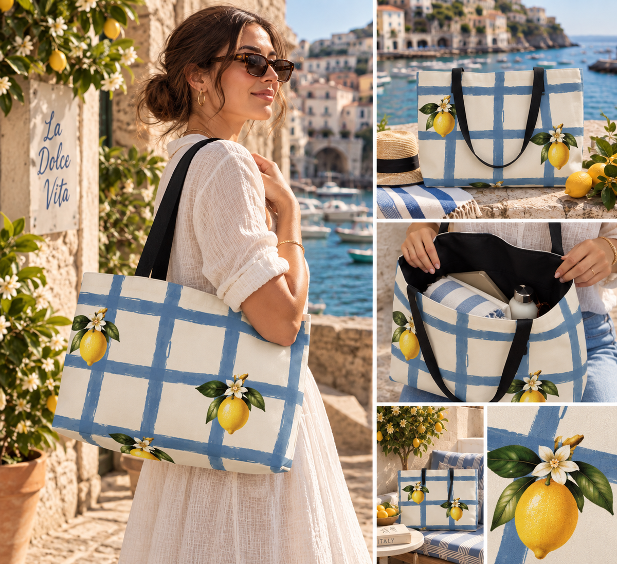 The Lemon Gingham Weekender