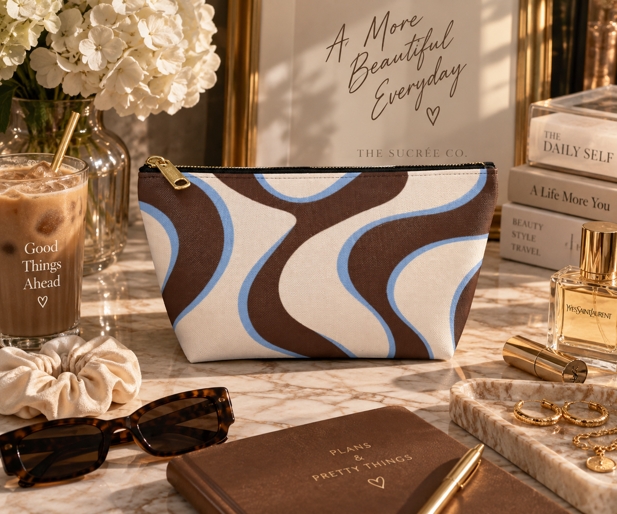 Espresso Wave Everything Pouch