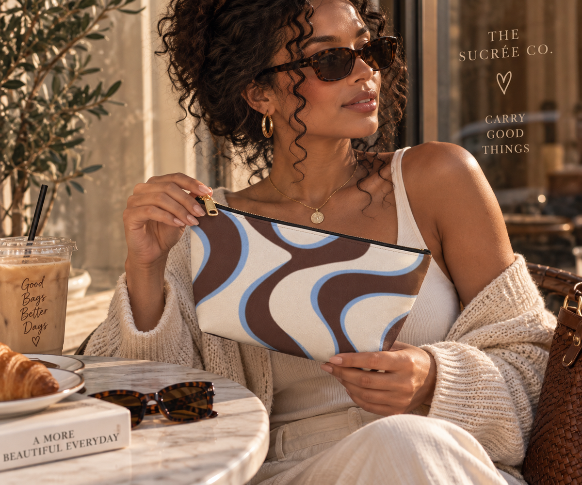 Espresso Wave Everything Pouch