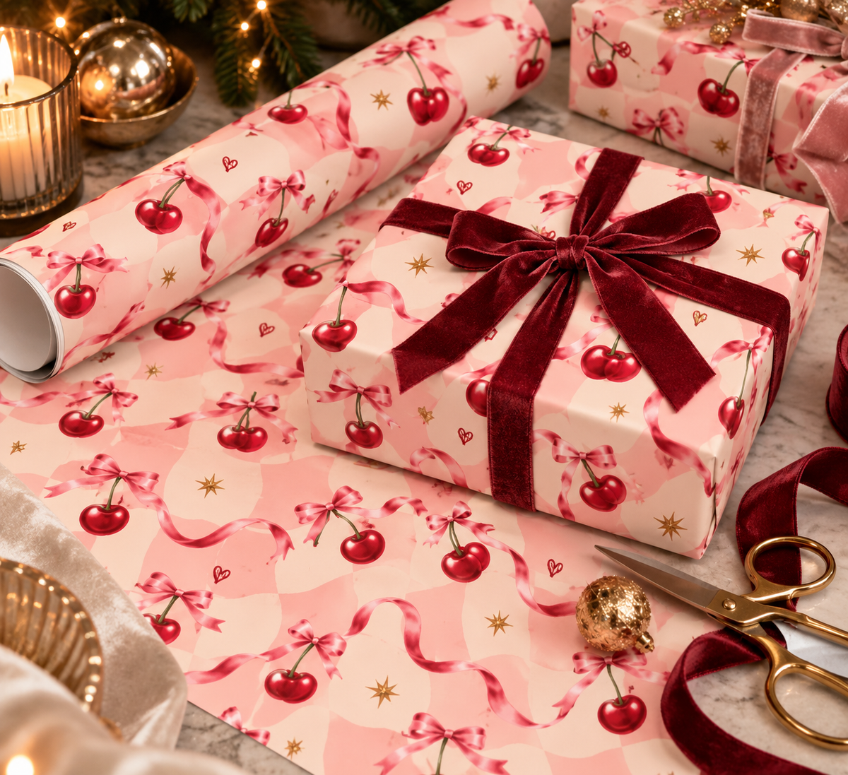 Holiday Cherry — Gift Wrap
