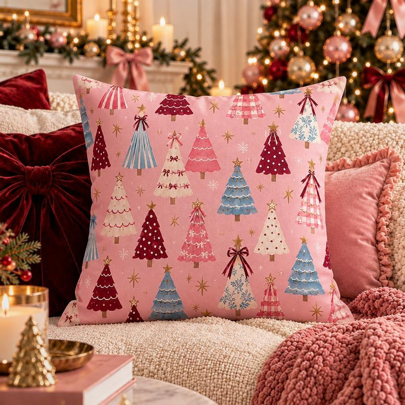 Sugarplum Christmas — Double-Sided Holiday Pillow