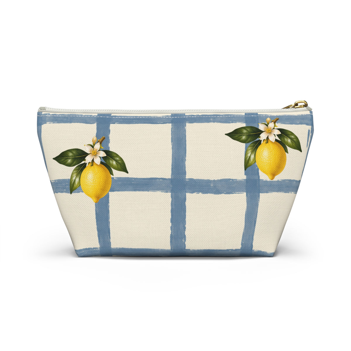 Lemon Gingham Everything Pouch