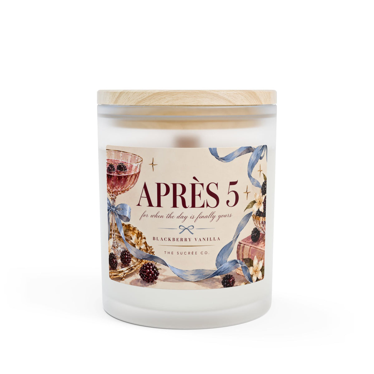 Après 5 — Blackberry Vanilla Frosted Glass Candle