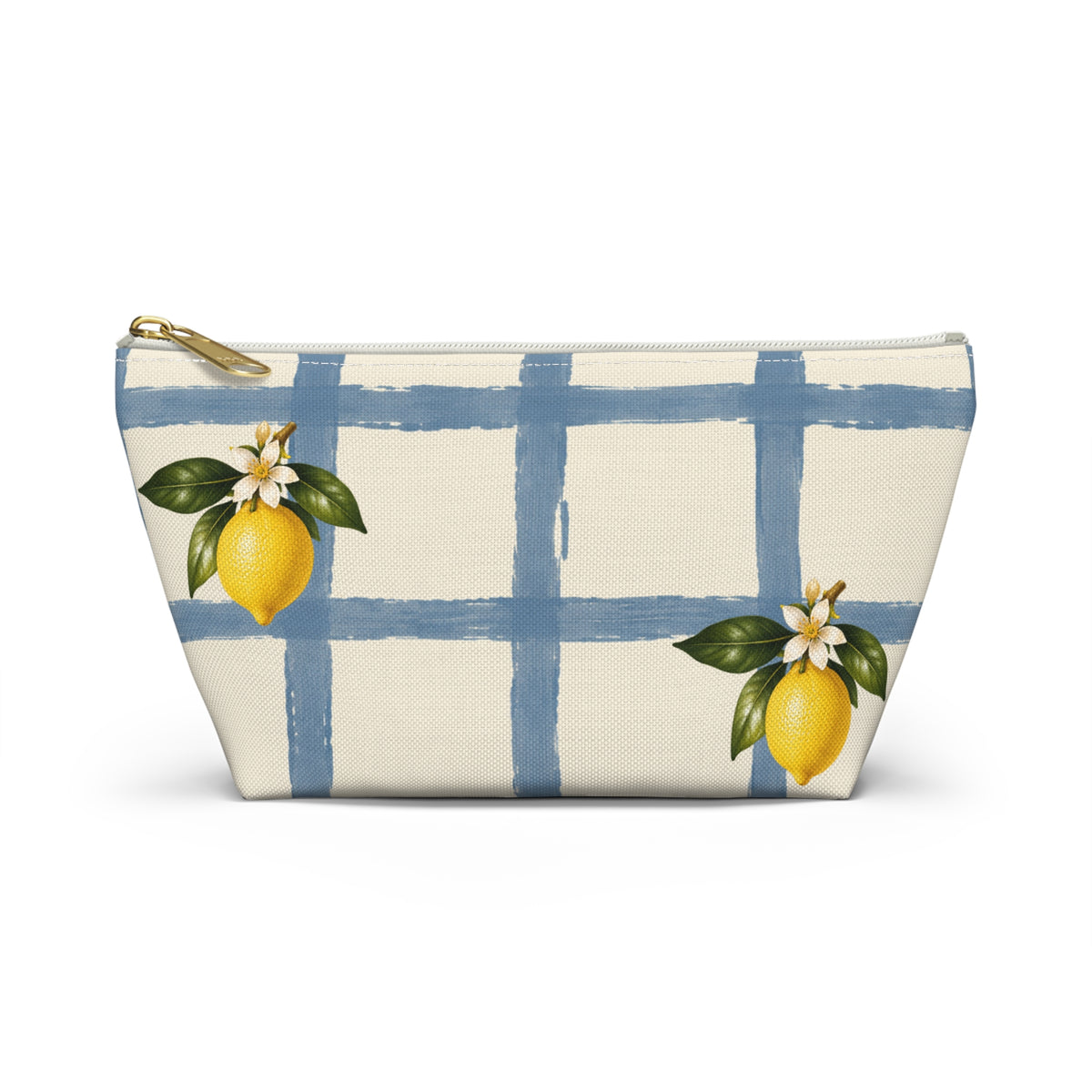Lemon Gingham Everything Pouch