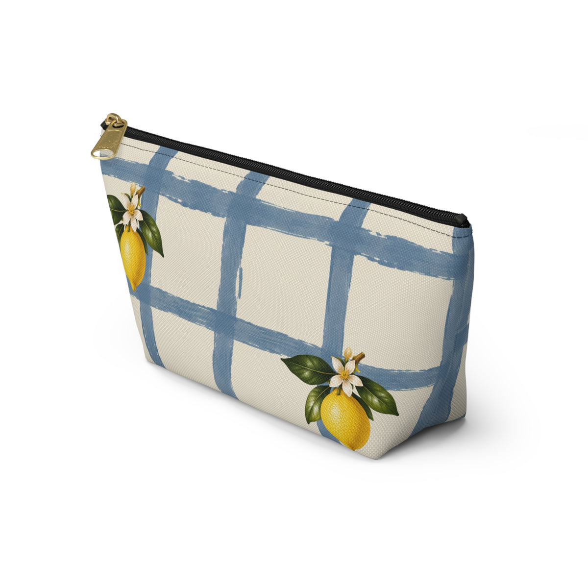 Lemon Gingham Everything Pouch